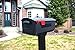 Gibraltar Mailboxes Patriot Large Capacity Rust-Proof Plastic Black, Post-Mount Mailbox, GMB515B01