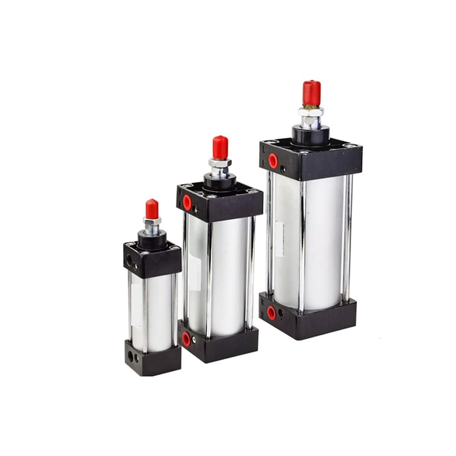 CVFRDD Pneumatic Cylinder SC80/100/125mm Stroke 25-1000mm Double Acting Without Magnetic Aluminium Standard Air Cylinder SC(Stroke 75mm,SC80 (Bore 80mm))
