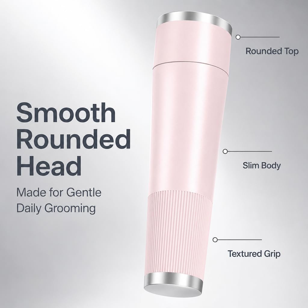 Bloomly Facial Hair Remover, Bloomly Hormonal Hair Remover Pro, Gentle Micro Trimming with Led Light, Portable Design, Painless Electric Face Razor for Coarse Hair (Pink)