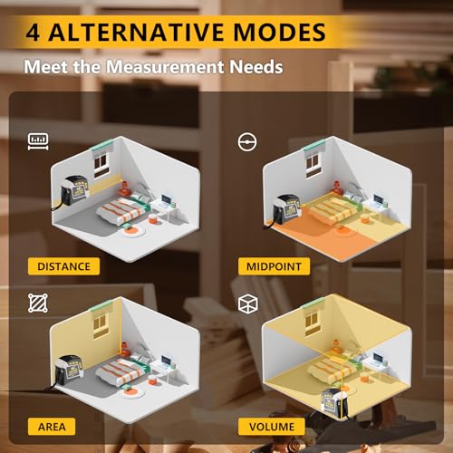 Cinta Métrica Digital Alloyman 16Ft Retráctil con Gancho Magnético miniatura 5