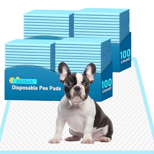 Image of Dog Pee Pads 22 inchx23 inch, Disposable Puppy Pee Pads, Pee Pads for Dogs, Pet Training Pads Super Absorbent Leak-Proof (100 Count)
