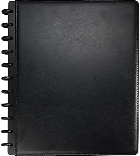 Staples Arc Customizable Leather Notebook System, Black, 9-1/2" x 11-1/2"