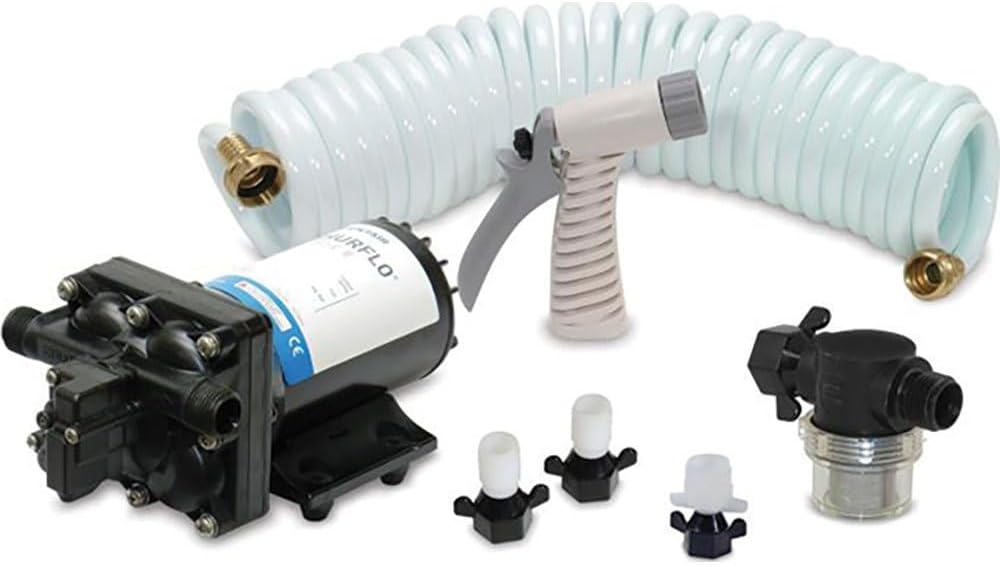 Shurflo by Pentair Blaster™II Washdown Kit - 12VDC, 3.5GPM w/25' Hose, Nozzle, Strainer & Fittings