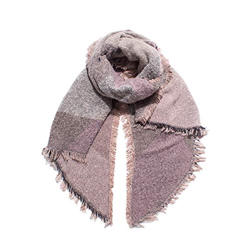 WSLCN Echarpes femininos de inverno cachecol xadrez quente longo grande quente xale xale xale cachec