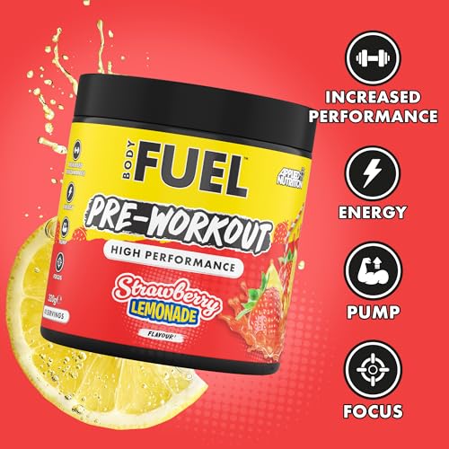 Applied Nutrition BodyFuel Pre Workout Powder - Energy & Physical Performance with Citrulline, Creatine, Beta Alanine (320g - 40 Servings) (Strawberry Lemonade) - Image 3