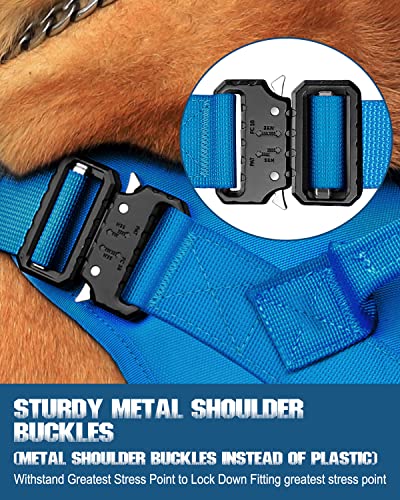Image of Petnanny Tactical Dog Harness Service Vest for Medium Dogs M Blue