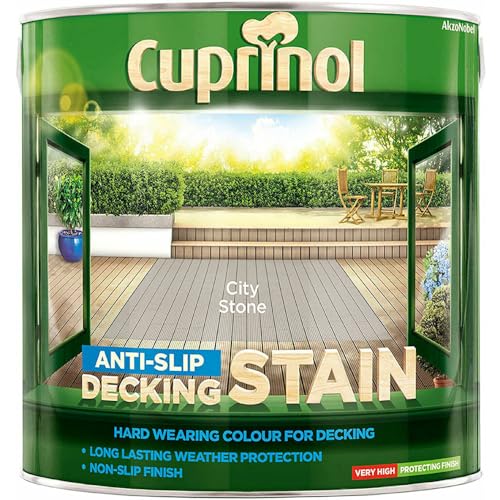 Cuprinol UTDSCS25L Anti Slip Decking Stain City Stone 2.5 Litre