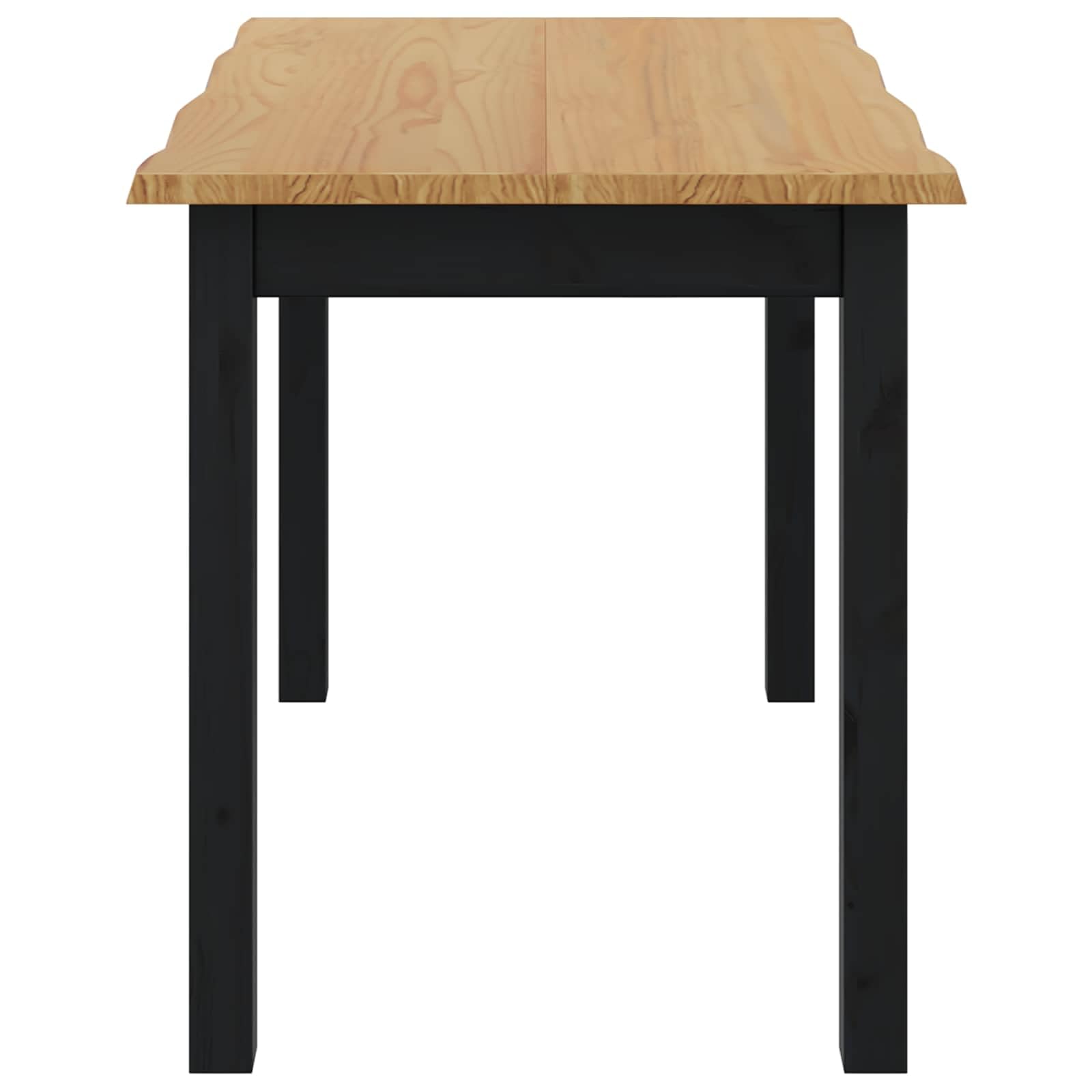 Table à manger EKAI Noir 112 x 70 x 76,5 cm Bois de pin massif
