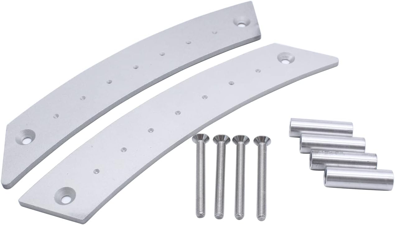 1 Pair Brushed Aluminum Silver Interior Door Handle Panel Left&Right Side Door Pull Handles Compatible with VW Beetle Bug 1998-2010