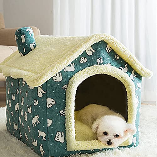 PetPhindU Hundehäuser Weiche Innen Im Innenraum Geschlossene Zelthütten Warm Höhlenhund Hunde Zwinger Haus Winter Warmer Kleiner Hund Teddy Four Seasons Universal Abnehmbar und Waschbarer Hund Haus