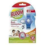 Bloom Derm Pulsera repelente de insectos, protección contra mosquitos, incluido mosquito tigre, pulsera para niños, talla XS/S