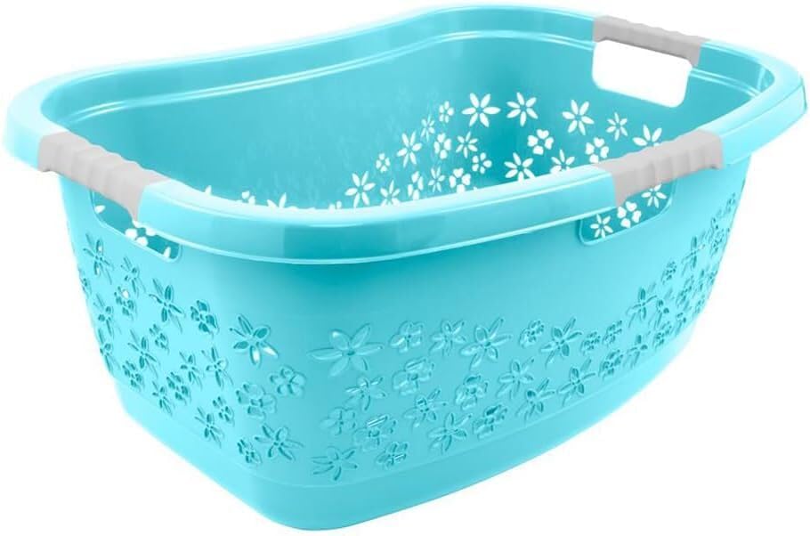 Premium Wäschekorb 50 L ergonomische Form - Soft-Touch-Griffe -...
