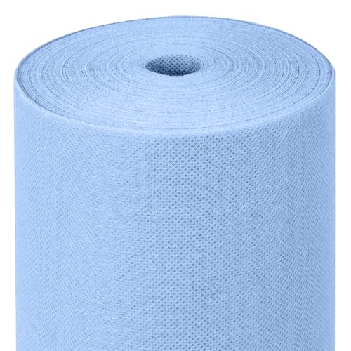 Maxi Products - Camino De Mesa Tnt Precortado A 30 Cm - 0,4 X 12 M - Azul Pastel - Tejido No Tejido Spunbond Tnt - Desechable Con Efecto Tela - Resistente A Líquidos - Catering - Impermeable
