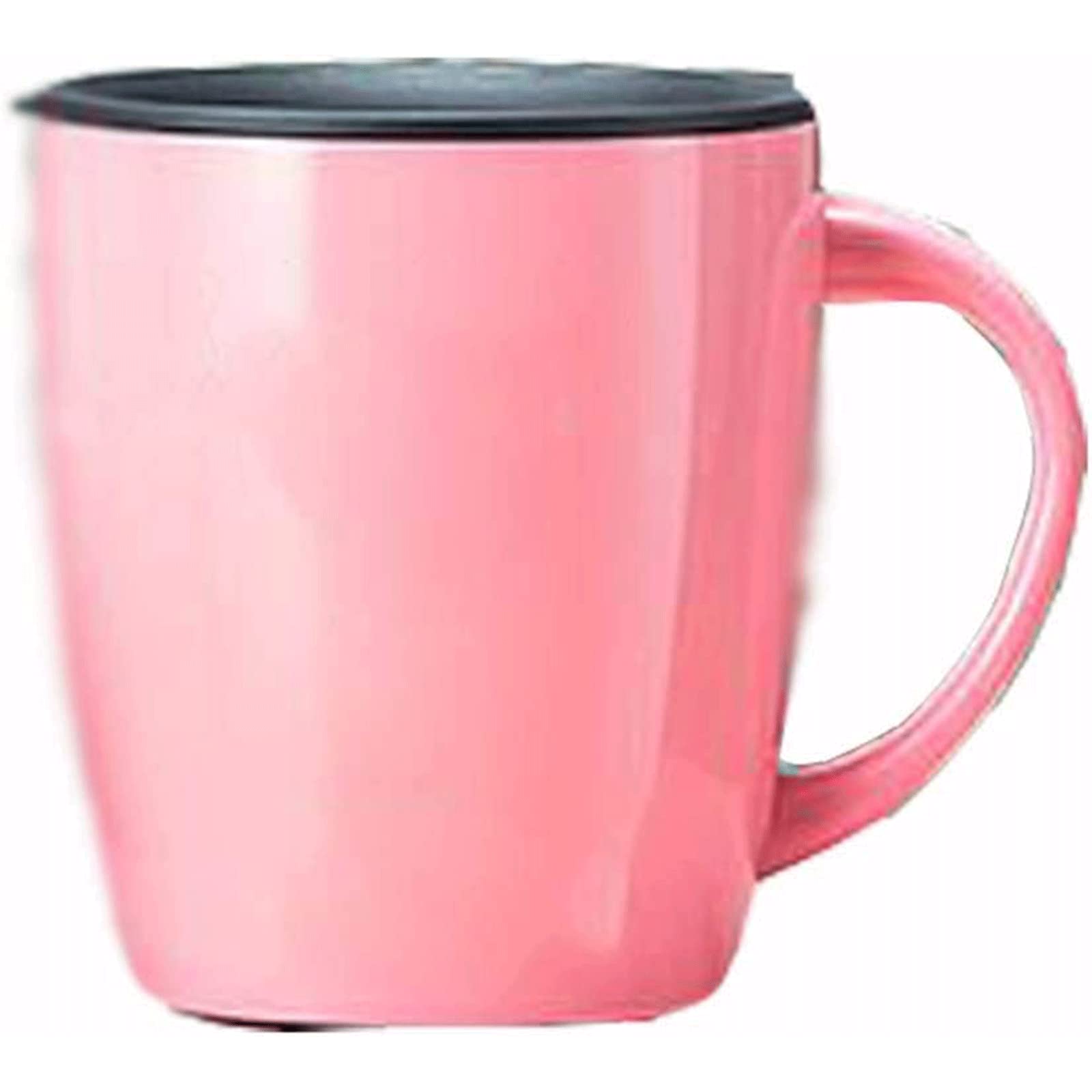 Taza de te Taza de café Simple, Taza de café aislada al vacío de Doble Pared de Acero Inoxidable, Taza de Bebida de diseño Moderno Creativo con Tapa Exquisito