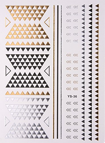 Metallic Temporary Tattoos - Triangles