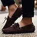 Imagen de Jamron Hombres Suave Gamuza Mocasines de Conducción Zapatos Hecho a Mano Pantuflas Talla Grande Café 3660M EU42