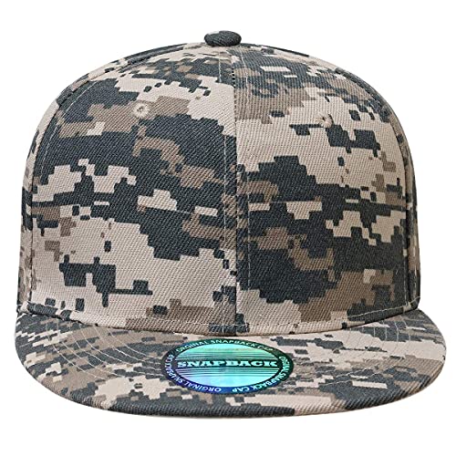 Image of Falari Wholesale 12 Pack Snapback Hat Cap Hip Hop Style Flat Bill Blank Solid Color Adjustable Size