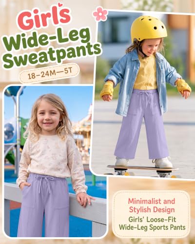 Image of Toddler Girls Wide Leg Pants