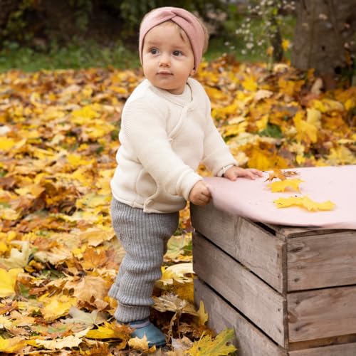 Kids Merino Wool Leggings, Ribbed Thermal Base Layer Pants2