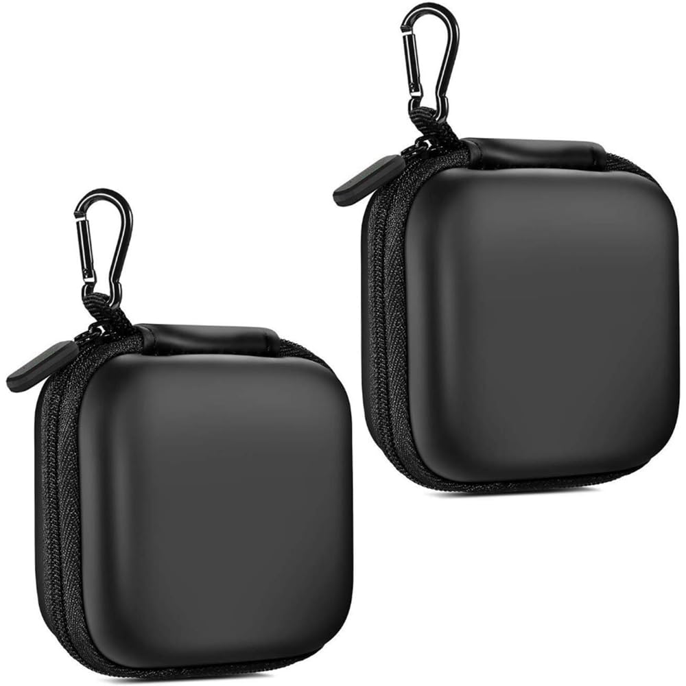 2 Pack Portable Earphone Case Earphone Bluetooth Headset Small Storage Bags Mini Coin Purse, Earbud Storage BoxStorage Cases Box Travel Carrying Pocket Headset For Headphones, USB Cable, Charger