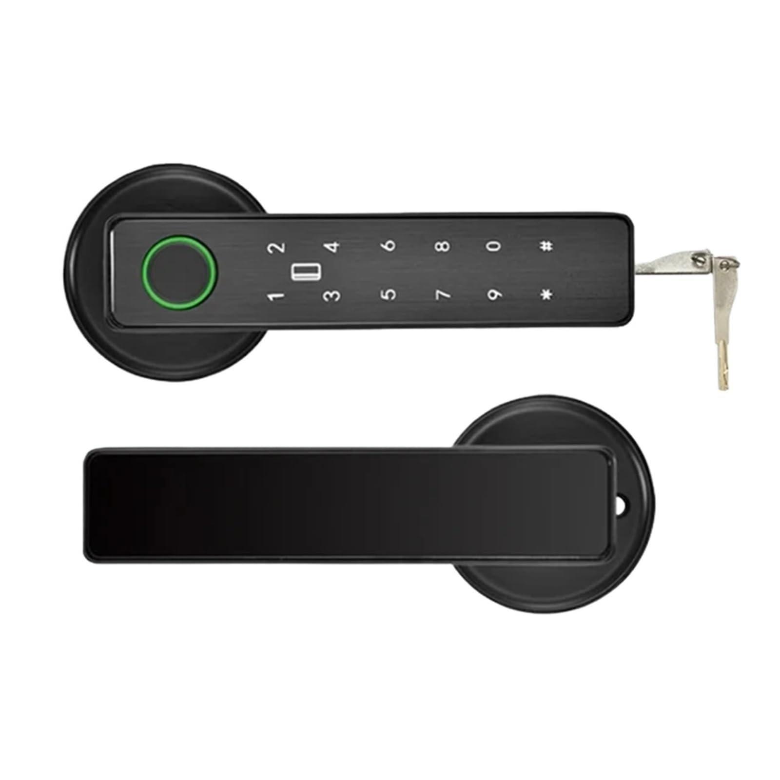 Smart Door Lock, APP Remote Control WiFi Electronic Smart Door Lock with Biometric Fingerprint Smart Card Password Key Unlock