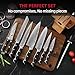NANFANG BROTHERS Knife Sets, 9 Pieces Damascus Kitchen Knife Set with Block, ABS Ergonomic Handle for Chef Knife Set, Knife Sharpener and Kitchen Shears, Knife Block Set