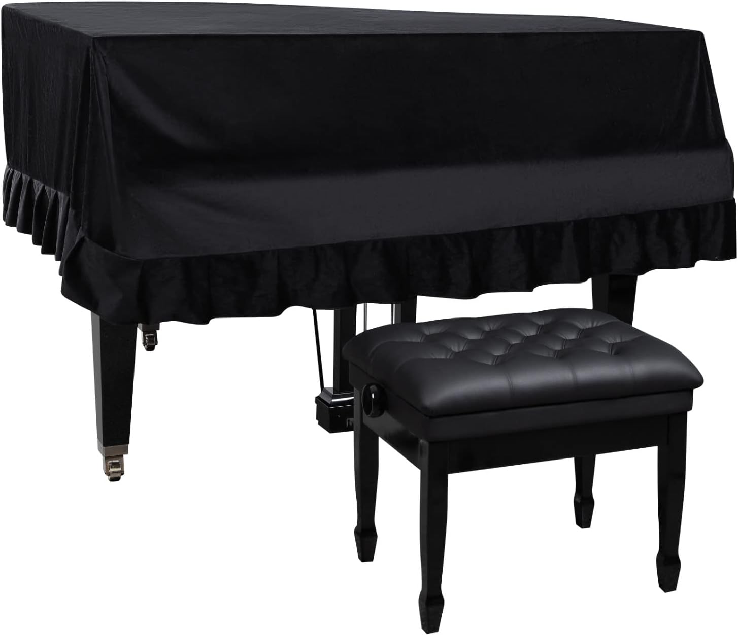 Grand Piano Cover Dustproof Baby Grand Piano Protective Cover Washable with Velvet Full Triangle Piano Cover 78.7"x59"x19.6"
