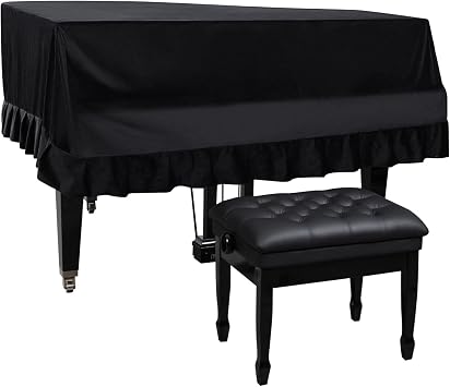 Grand Piano Cover Dustproof Baby Grand Piano Protective Cover Washable with Velvet Full Triangle Piano Cover 62.9"x59"x19.6"