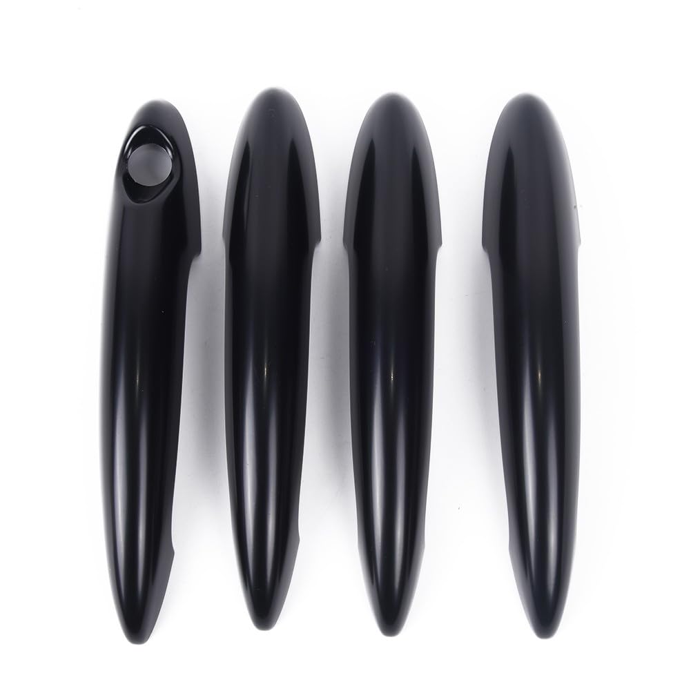 Lot de 4 caches de poignée de porte noir brillant pour Mini R60 pour Countryman pour Cooper S 2011-2016, compatibles avec le plastique PC, rayures, installation facile, sans trace