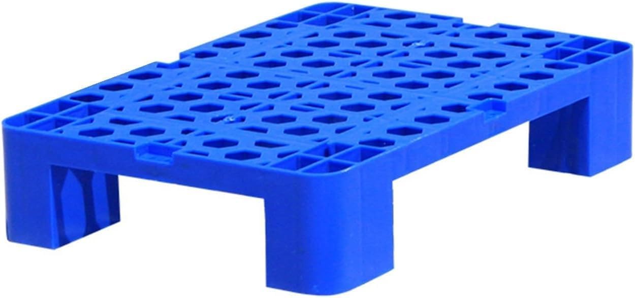 Plastic Pallets Lightweight Pallet Storage Racks Polyethylene Warehouse Mats Kitchen Cabinet Storage Racks Easy Stacking Moisture Resistant Tray(Blue-1 Pack,50x30x12cm)