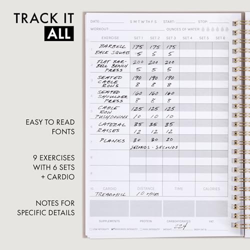 Zicoto ZIC-FITNESS-PIN_24-028C The Ultimate Fitness Journal For Tracking And Crushing Your Gym Goals - Detailed Workout Planner & Log Book Women thumb #8