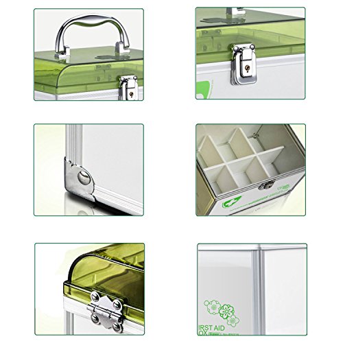 Glosen First Aid Box Lockable Medicine Storage Box With Combination Lock 【X-Small】 #TOP2