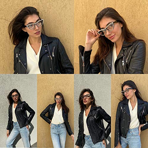 Freckles Mark Bedazzled Rhinestone Bling sunglasses for Women Sparkly Diamond Glasses Vintage Retro Cat Eye4