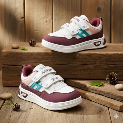 Image of G&D Jumpers Unisex Kids Shoe with Memory Foam EVA Sole | Leather Rexine Upper Breathable, Lightweight | Comfortable & Durable Stylish Indoor & Outdoor | Casual Sneakers