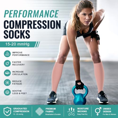 Image of 3 Pack Medical Compression Sock-Compression Sock For Women and Men Circulation -Best for Running,Nursing,Athletic Sports