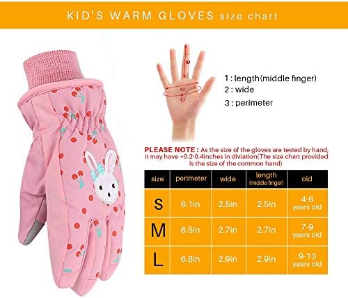 Kids Winter Gloves Warm Ski Snow Mittens Cold Weather for Girls Boys Toddler 2 51b1ocM4JIL. AC