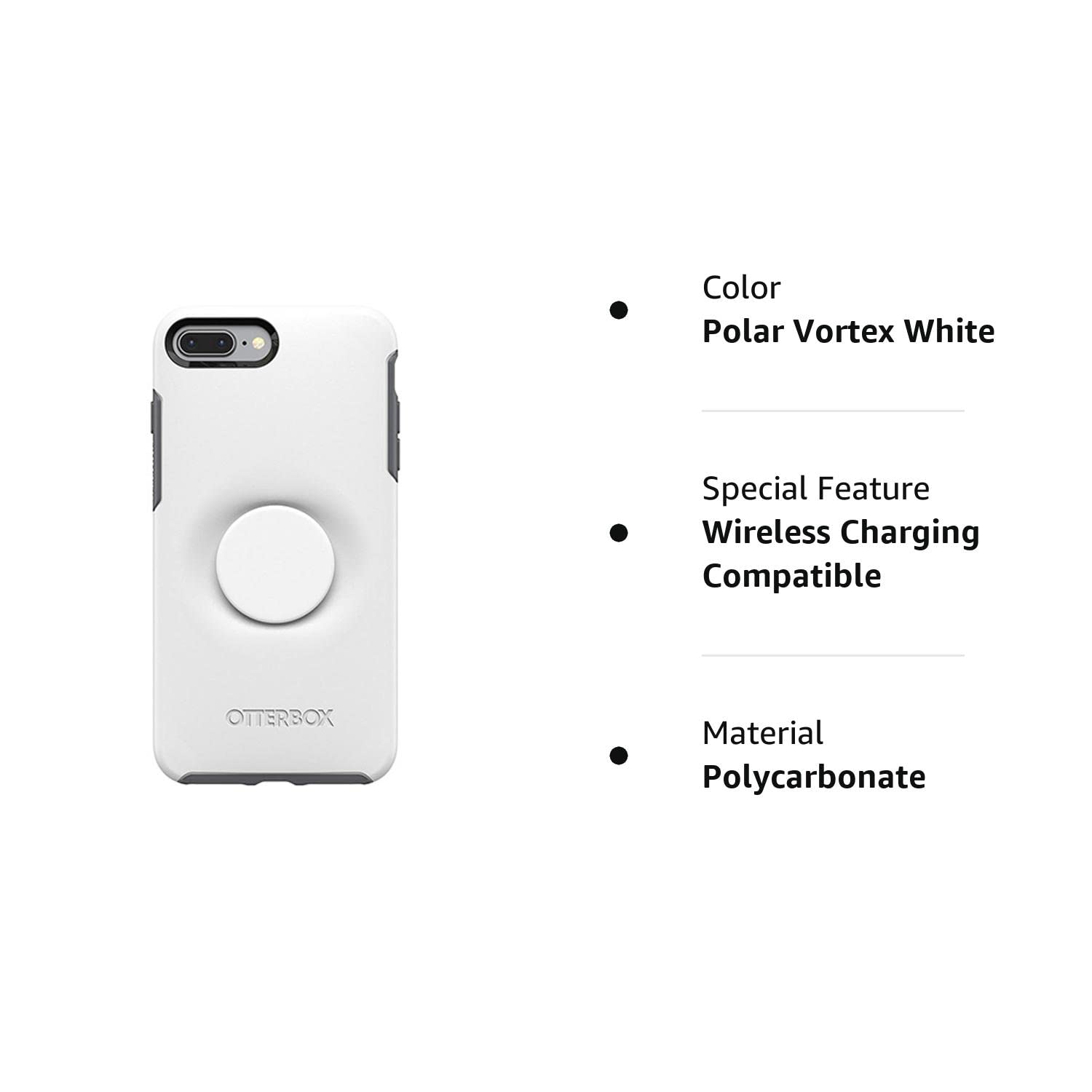 OtterBox Pop Symmetry Series Case for iPhone Plus and iPhone Plus  (Polar Vortex White)