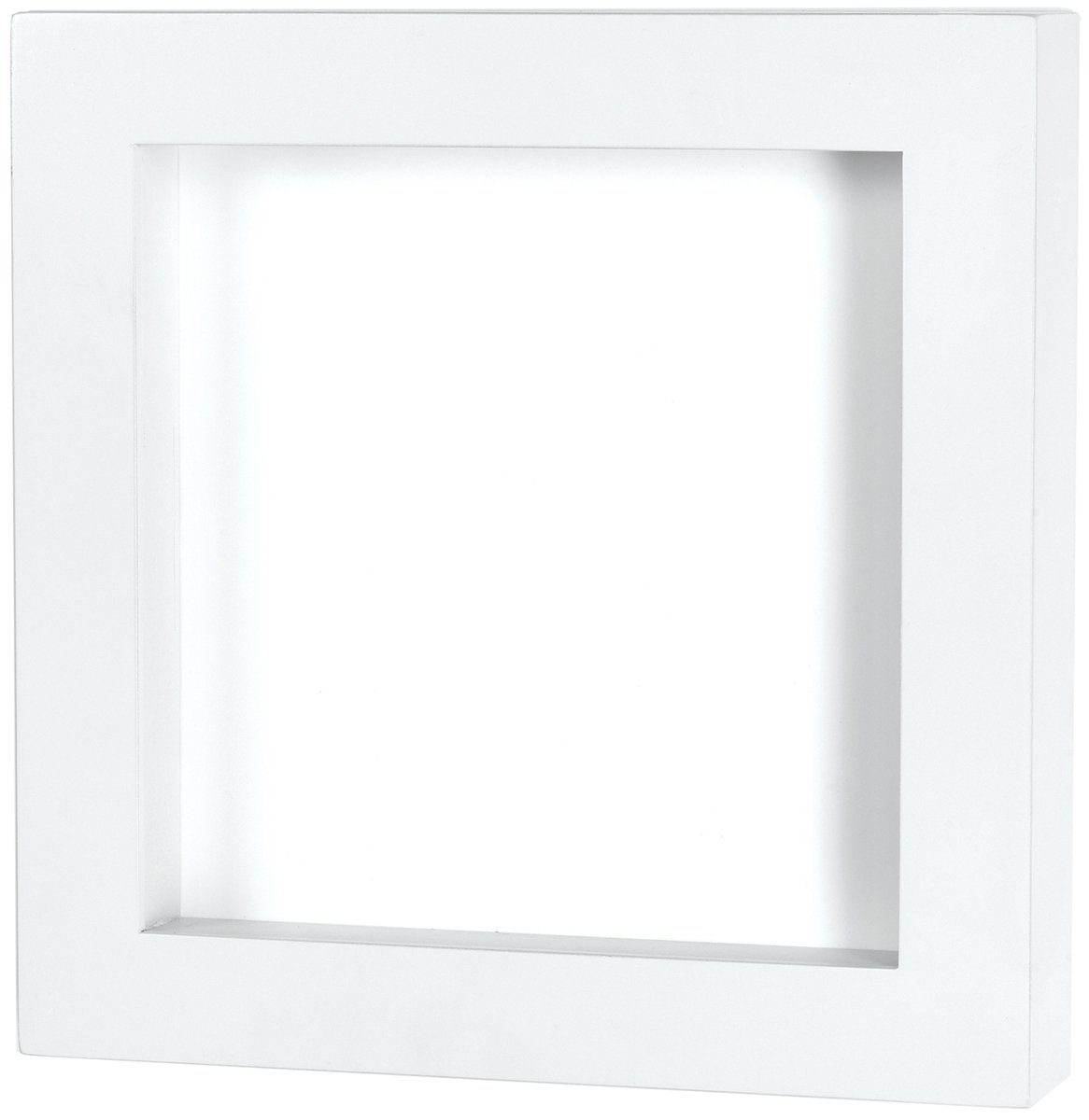 Doodlebug 8-Inch by 8-Inch Fashion Furnishings Shadow Box, White with Glass Protector