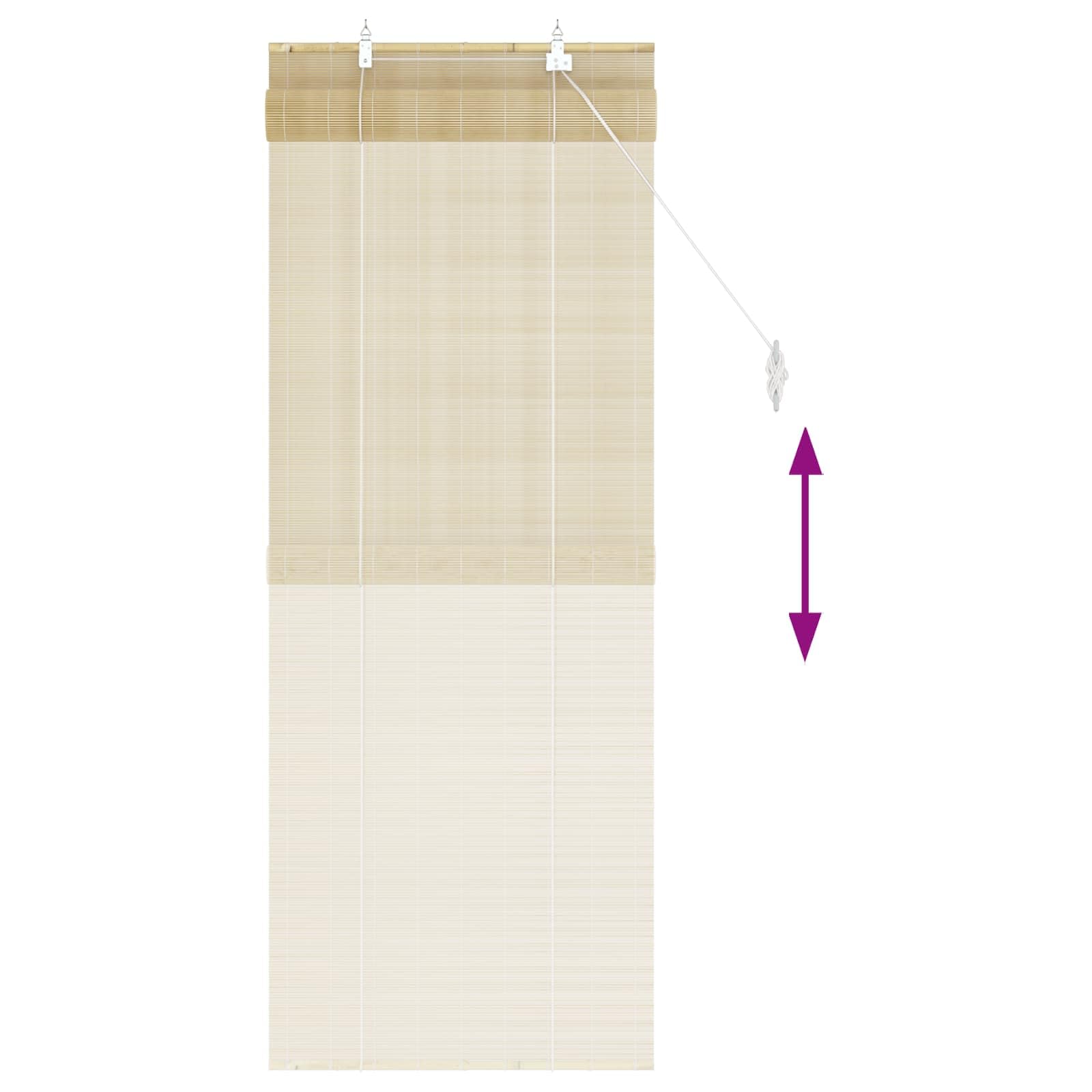 Rollo Natur Bambus 40 x 160 cm, Sichtschutz und Sonnenschutz für Fenster, Innenbereich, Verdunkelung, Blickdicht, klemmfix oder Bohren, 1 Stück