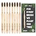 ECOFELLA Natural Bamboo Tooth Brush Set | for Every Set WE Plant 8 Trees | Charcoal Bristles for Teeth Whitening | 8X BPA Free & Soft for Sensitive Gums | for Adults & Kids | Incl. Zero Waste Ebook