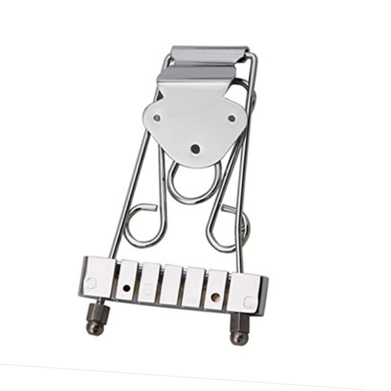 BESTonZON Chrome Guitar Bridge Plate 6-string Guitar Tailpiece Solid Zinc Alloy Material
