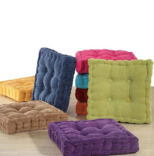 Chezmax Chair Cushions Large Outdoor Indoor Seat Cushion Thickened Bench Mat Durable Floor Pillow Winter Chair Pads For Bedroom Balcony Car Office Patio Sofa Travel Brown Square 16" #TOP2