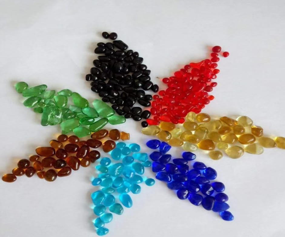 Miniatura 3 de Piedras decorativas, piedras de vidrio, 1 libra aproximadamente 16.23 oz, piedras de cristal de mar irregulares, piedras de cristal artificiales