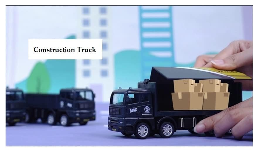 Image of Transport Car Carrier Container Trucks, Friction Truck playset Toy | Recovery Tanker Truck Model Set Pull Back Wear Resistant Simulation Realistic[Pack of 4]