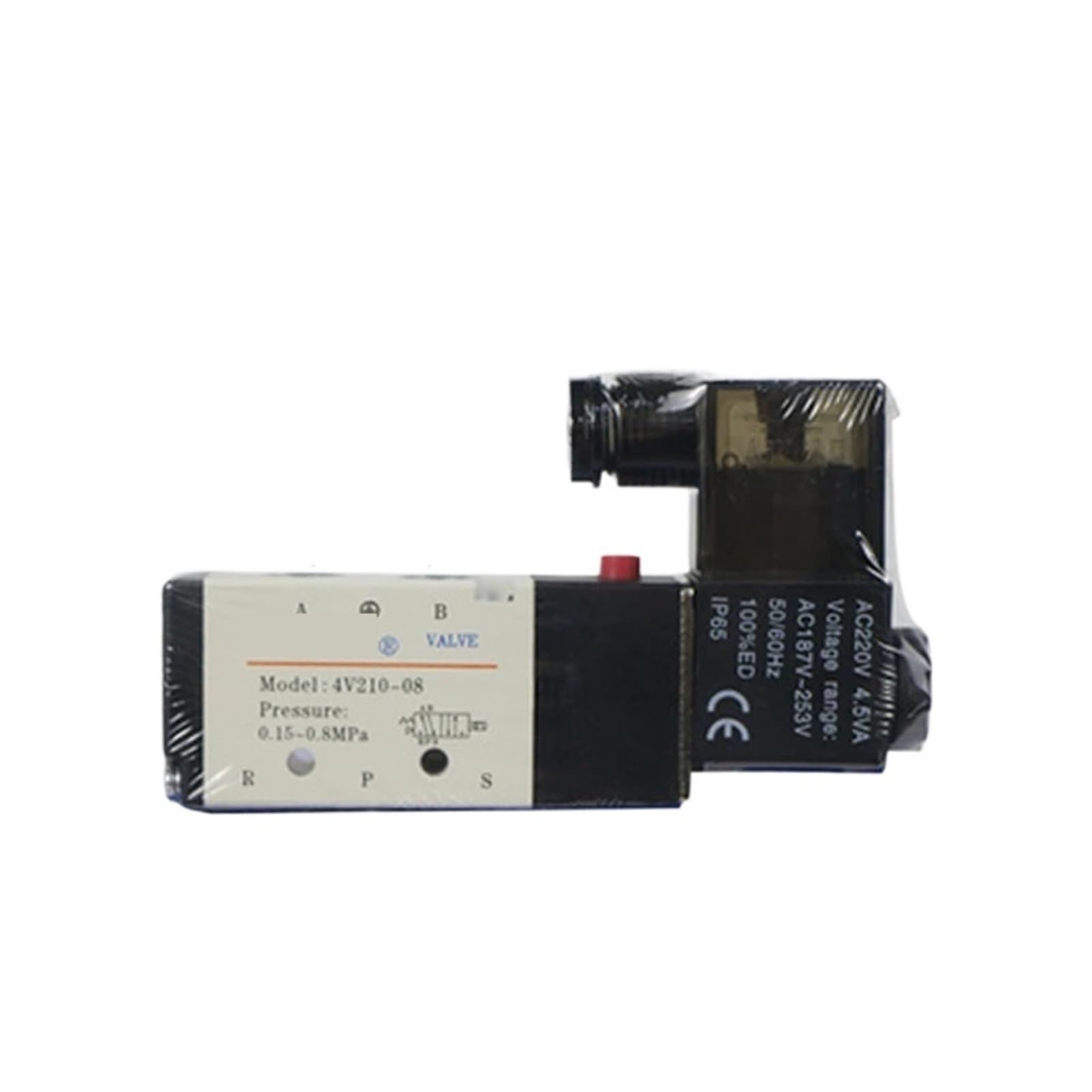 Électrovanne 24V 4V210-08 transparente pour système de distribution d'air comprimé
