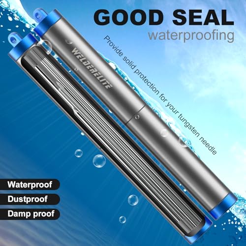 Eletrodo de tungstênio azul de 1/40.6 cm com balde de armazenamento