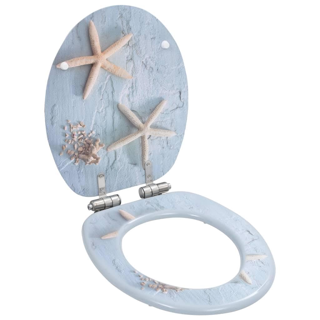 Set di due sedili WC in MDF e coperchio con chiusura morbida spiaggia 02_0002965