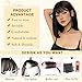 Wodelanle Bangs Hair Clip in Bangs, Fake Bangs Natrual Clip in Hair Extensions, Easy to Use Faux Bangs Clip on Bangs Brown, French Bangs Fringe with Temples Hairpieces Curved Bangs for Daily Wear