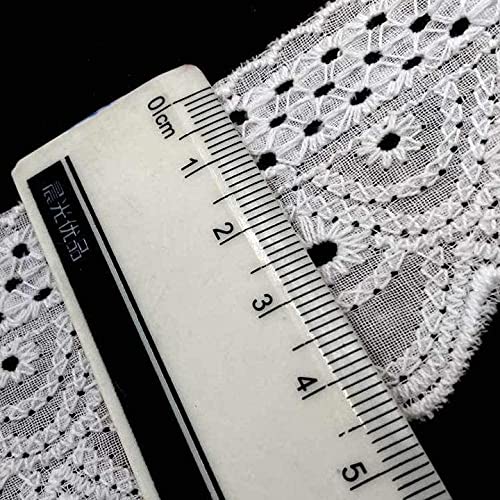 Cinta de encaje bordado de 15 yardas para apliques y costura de ropa 2