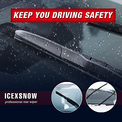 Image of 26 inch+26 inch Windshield Wiper Blades Fit for Ford Fusion 2020 2019 2018 2017 2016 2015 2014 2013 Audi Q7 03 /06-08 /15 Original Equipment Replacment Wiper Blades Set(Pack of 2) Pinch Tab